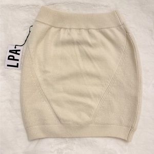 LPA Skirt in Cream Color Size Large New With Tags